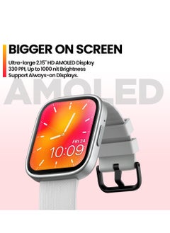 Zeblaze ساعة ذكية AMOLED مقاس 2.15 بوصة بقدرة 300 مللي أمبير في الساعة للرجال والنساء تعمل بتقنية البلوتوث لإجراء/الرد على المكالمات وأوضاع اللياقة البدنية وأوضاع النوم وتذكير الرسائل متعدد التطبيقات ومتعدد اللغات باللون الأسود  - Image 2
