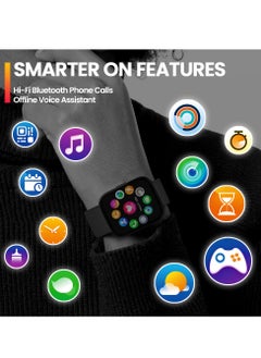 Zeblaze ساعة ذكية AMOLED مقاس 2.15 بوصة بقدرة 300 مللي أمبير في الساعة للرجال والنساء تعمل بتقنية البلوتوث لإجراء/الرد على المكالمات وأوضاع اللياقة البدنية وأوضاع النوم وتذكير الرسائل متعدد التطبيقات ومتعدد اللغات باللون الأسود  - Image 4