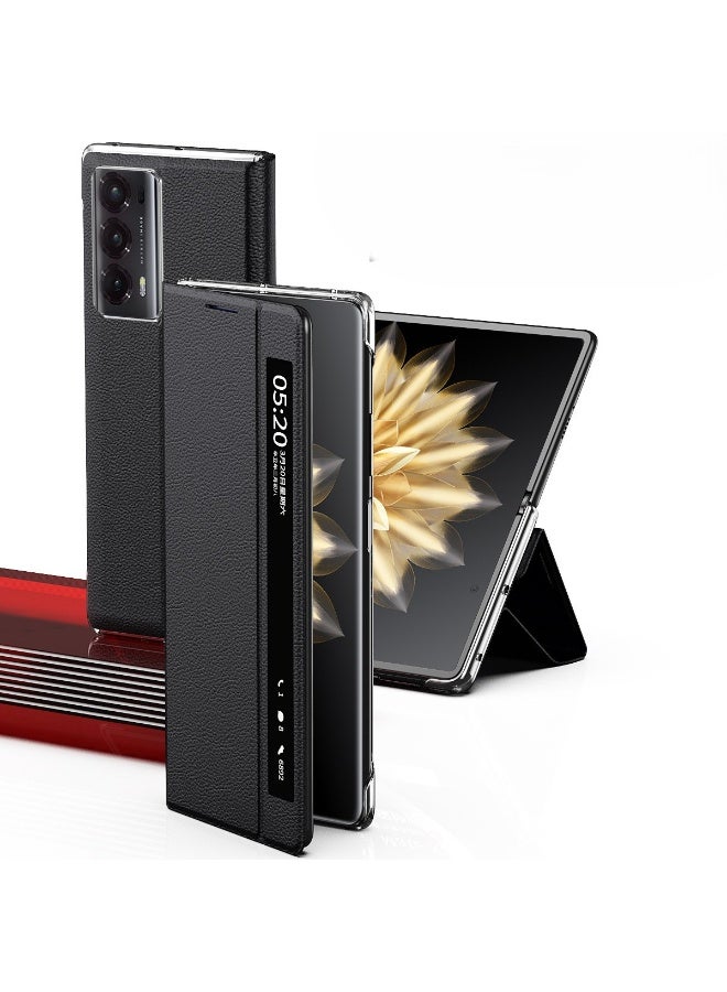 general Case Compatible with Fold Case For Honor Magic V2 Hinge Protective Case Leather With Shell Stand Shockproof Honor Magic V2 Cover case - Image 5