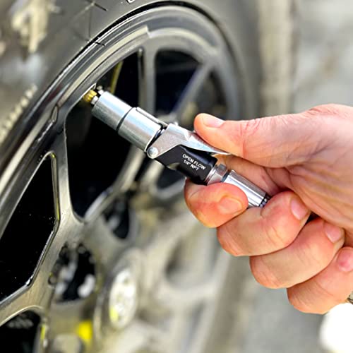 LockNFlate Locking Air Chuck - Six Steel Jaws Lock onto Any tire Valve - Won't Leak or pop Off - Rated to 150 PSI - Open Flow - Image 4
