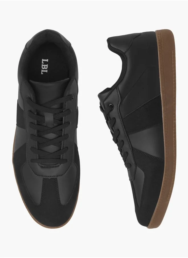 ال بي ال من شو اكسبرس Men's Panelled Sneakers with Lace-Up Closure