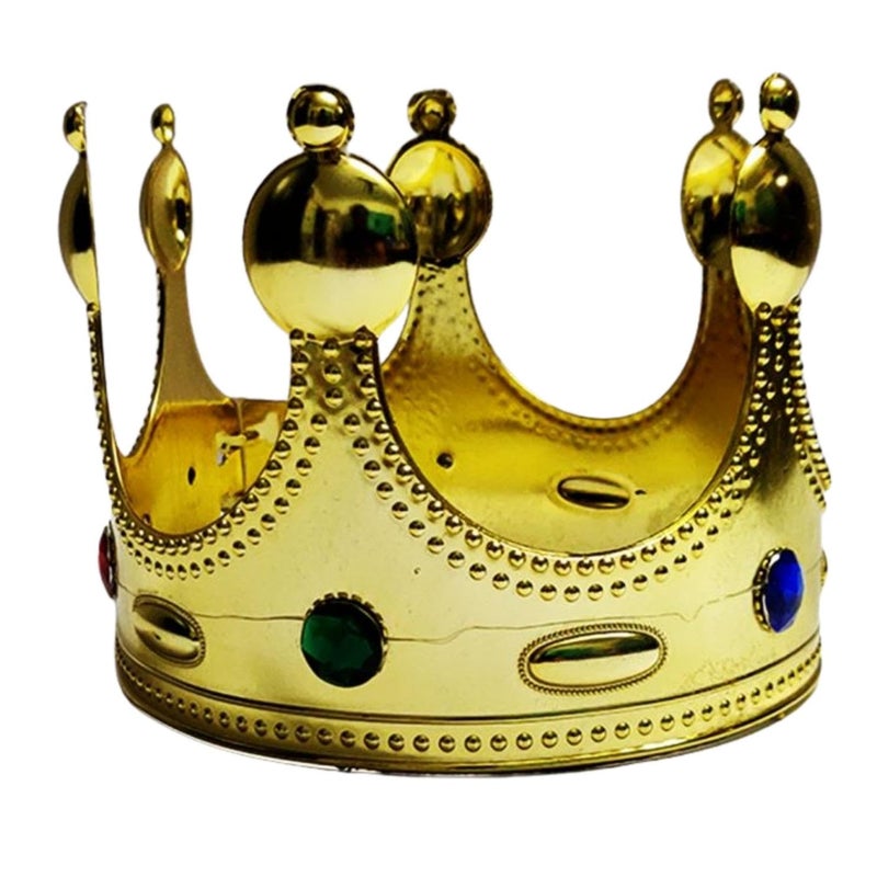Kaku Fancy Dresses King Crown/Royal Fancy Dress Hat -Golden, Free Size, For Boys - Image 5