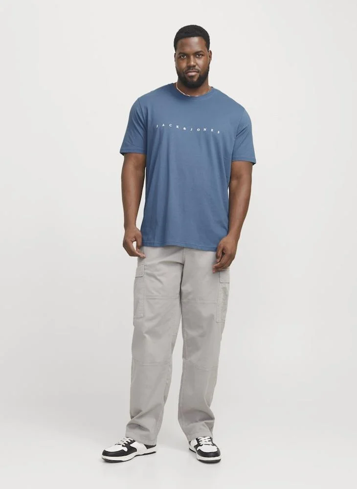JACK & JONES Plus Size Logo Crew Neck T-Shirt
