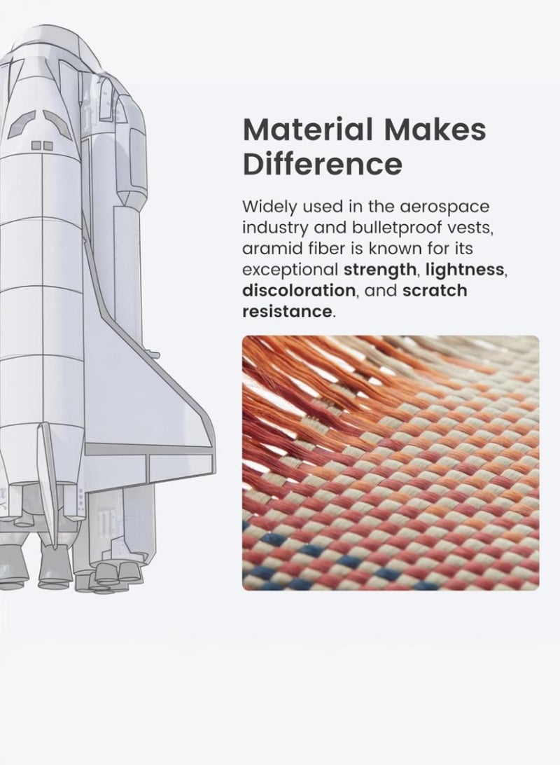 بيتاكا حافظة ماجسيف للايفون 16 برو غطاء نحيف للغاية منسوج باللمس مع حافة كاميرا مرتفعة / لمسة منسوجة / حماية من السقوط والأضرار - غروب - Image 4