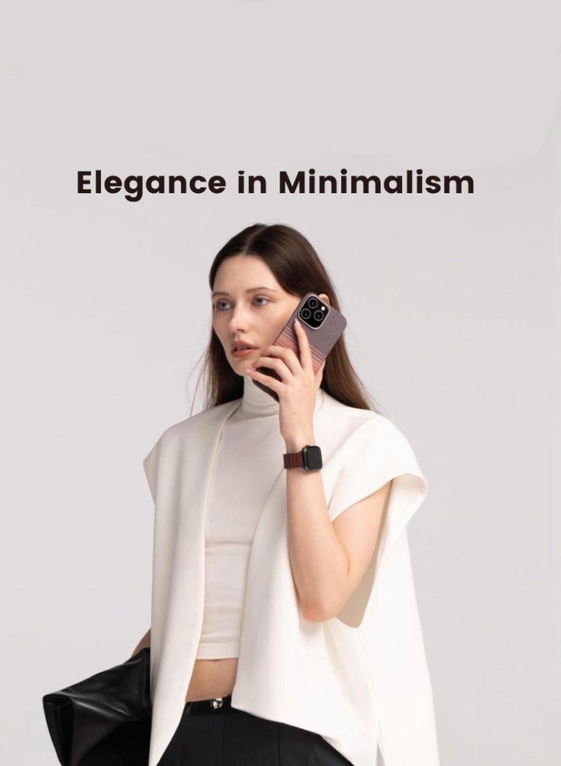 بيتاكا حافظة ماجسيف للايفون 16 برو غطاء نحيف للغاية منسوج باللمس مع حافة كاميرا مرتفعة / لمسة منسوجة / حماية من السقوط والأضرار - غروب - Image 3