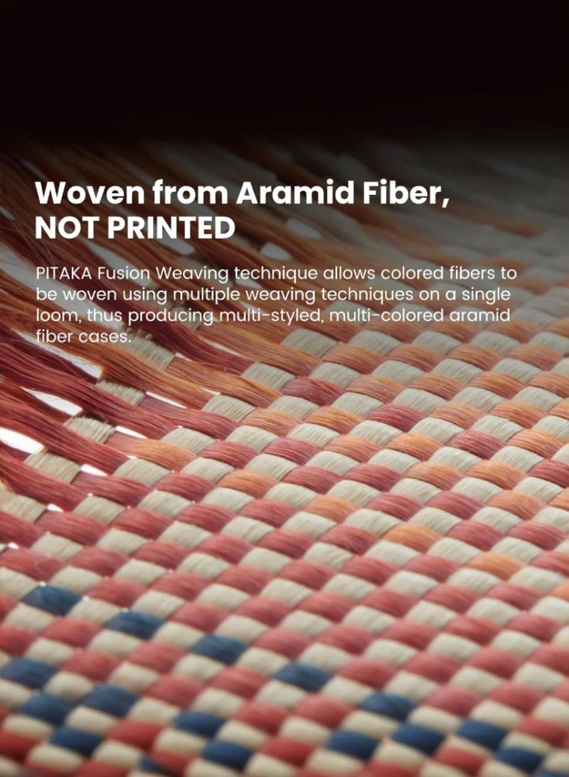 بيتاكا حافظة ماجسيف للايفون 16 برو غطاء نحيف للغاية منسوج باللمس مع حافة كاميرا مرتفعة / لمسة منسوجة / حماية من السقوط والأضرار - غروب - Image 5