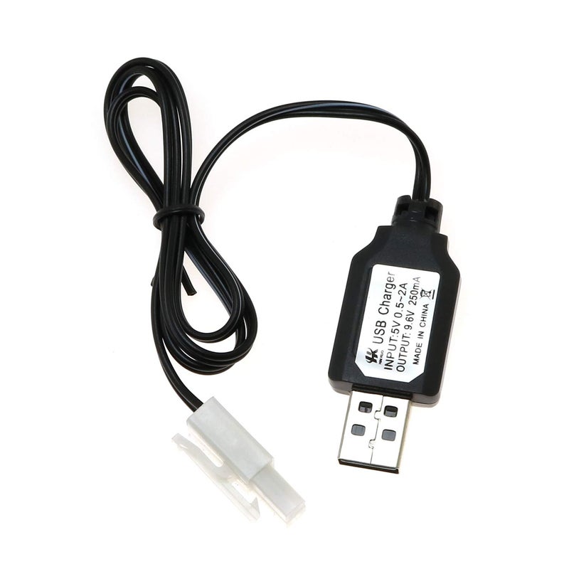 Maxmoral 9.6V USB Charger Battery Charging Cable for RC Car KET-2P - Image 1