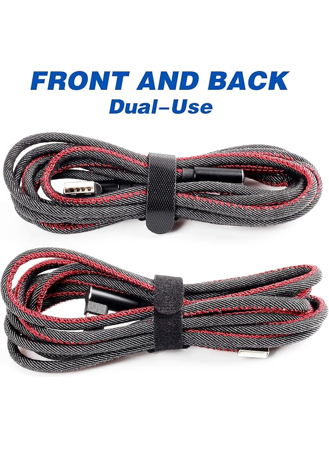 erorex 80Pcs Reusable Cable Ties Black Adjustable 6 Inch Cord Organizer Ties Multi Purpose Hook Loop Cable Management Wire Ties For Organizing Home Office Data Centers - Image 4