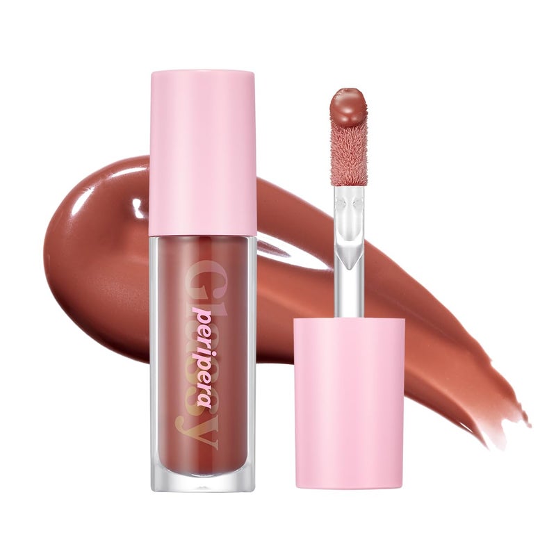 Peripera Ink Glasting Lip Gloss NonSticky Gloss Shine 4XL Wand for Easy Application Korean Lip Gloss Fuller Looking Lips Buttery Soft Long Lasting Lip 009 GROW ON YOU
