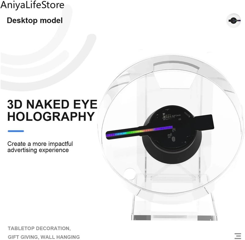 3D Hologram Projector Fan,Holographic Player,Support Image Video,Naked Eye 3D Effect,for Advertising Display - Image 3