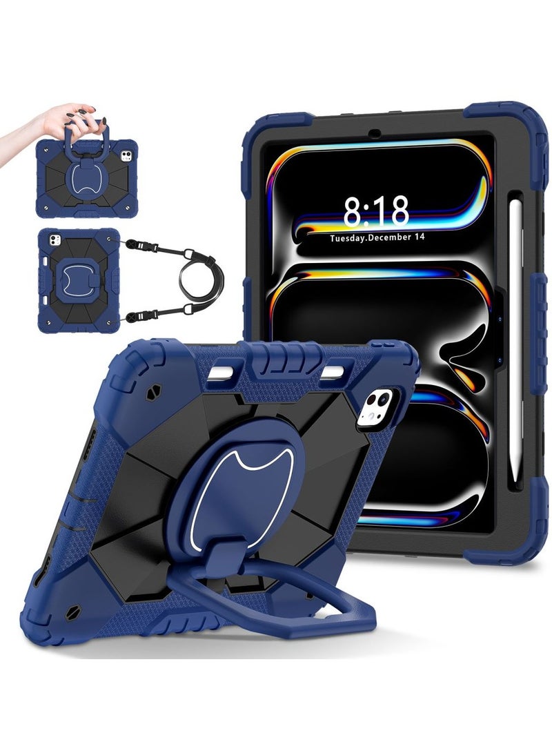 GUDOO غطاء لجهاز iPad Pro 11 إنش 2024 مع حامل للقلم، حافظة قوية ومقاومة للصدمات للحماية مناسبة للأجهزة اللوحية. - Image 1