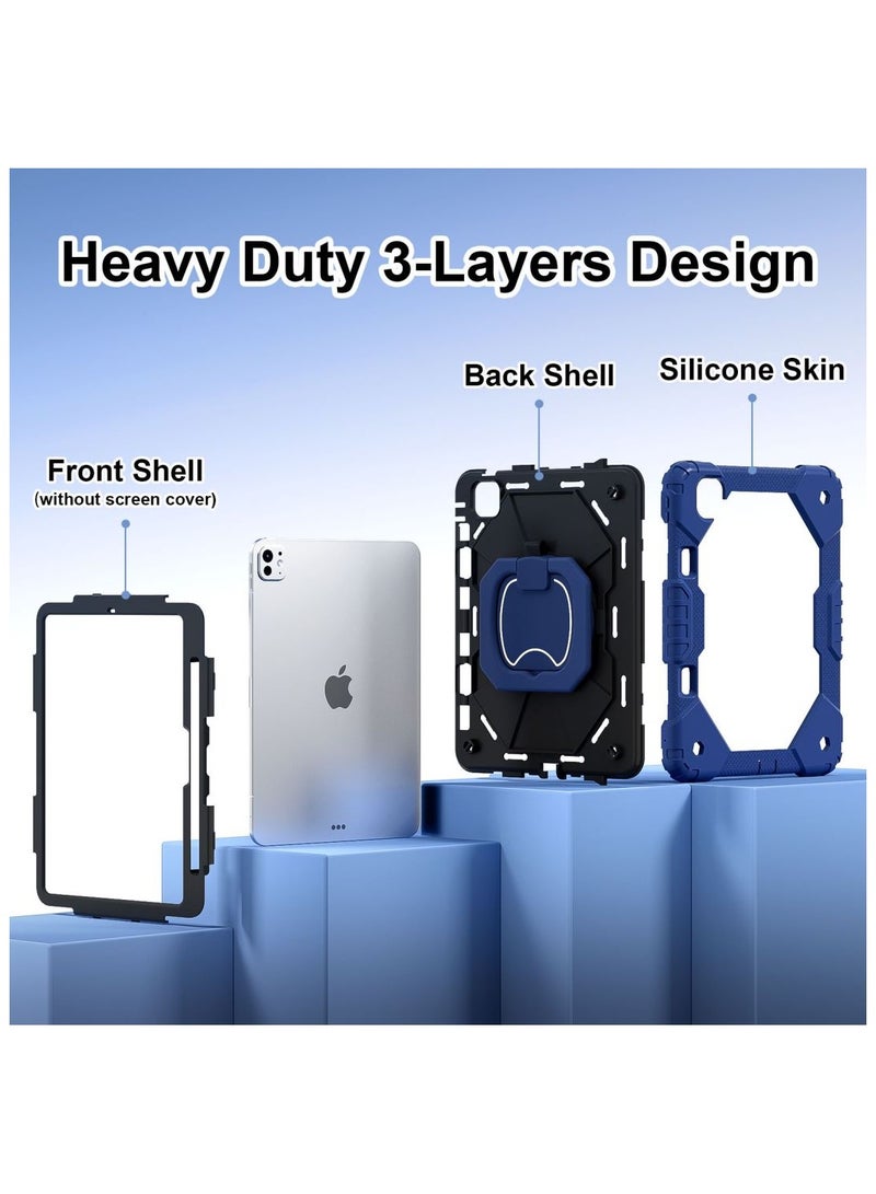 GUDOO غطاء لجهاز iPad Pro 11 إنش 2024 مع حامل للقلم، حافظة قوية ومقاومة للصدمات للحماية مناسبة للأجهزة اللوحية. - Image 4