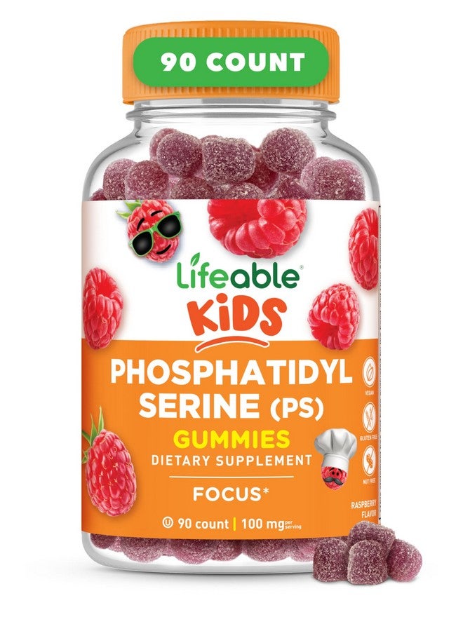 Lifeable Phosphatidylserine (ps100) Kids | 100mg Kids Focus Gummies | Great Tasting Phosphatidylserine Supplement | Focus Supplement for Kids | 90 Gummies - Image 1