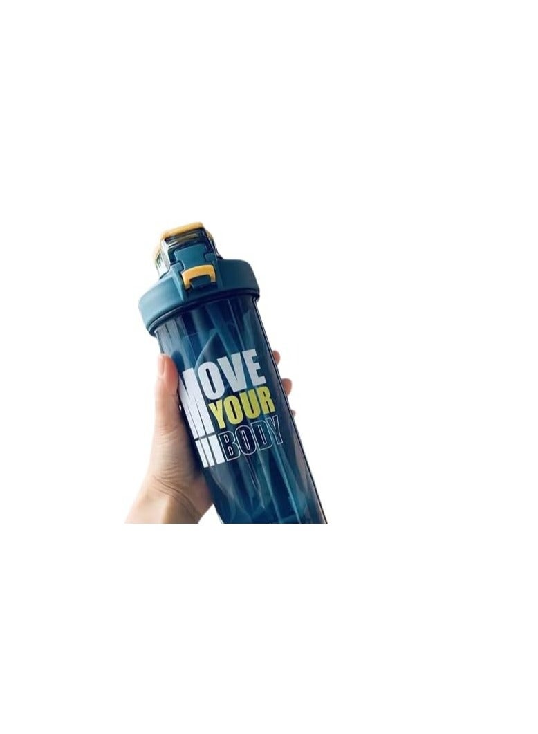 Trend Sports Shaker Bottle - 800ml with Straw & Y Blender (Navy) - Image 2