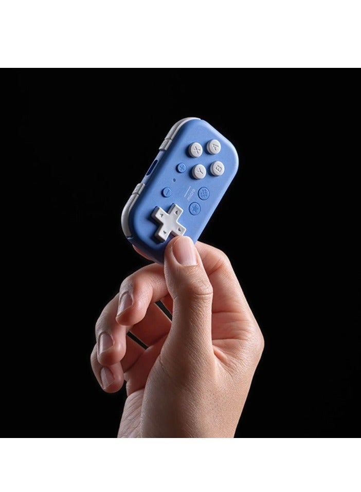 Pocket Controller, Small And Portable Micro Bluetooth Gamepad, Durable And Lightweight Handheld Console, Wireless Compact Gaming Controller For Switch, Android, (1pc, Blue) - Image 2