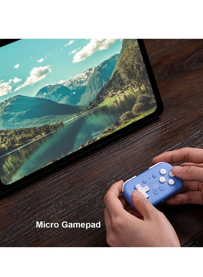 Pocket Controller, Small And Portable Micro Bluetooth Gamepad, Durable And Lightweight Handheld Console, Wireless Compact Gaming Controller For Switch, Android, (1pc, Blue) - Image 3