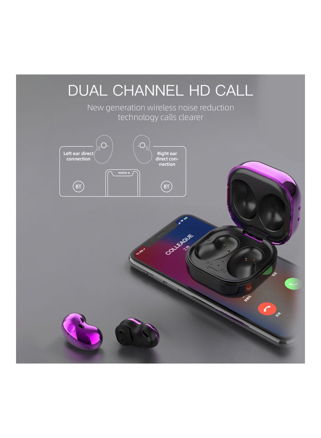 NIBEMINENT Bluetooth 5.1 Noise Reduction Earbuds Purple/Black - Image 2