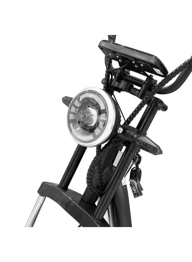 Crony G-030 3000W 60V 25A High-end Harley (Silver gray) Electric Motorcycle Fat Tire  Electric Bikes  scooters for Adults - Image 4