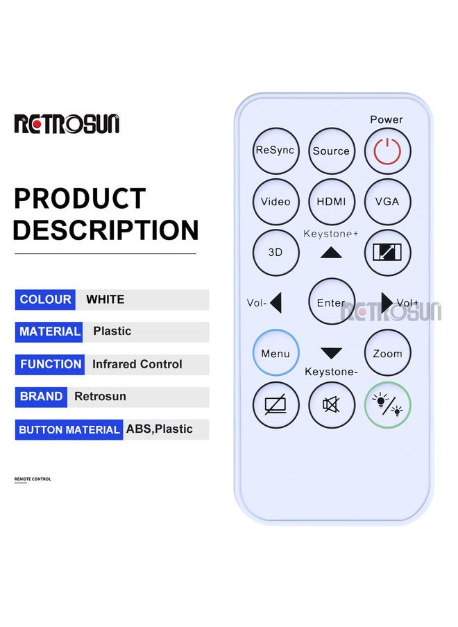 OMETTER - Remote Control For OPTOMA Projector S315 S316 S321 S331 S714 X312 X316 X315 W312 W316 OEX952 OSX852 HEF973 S715ST OPS251 S310E - Image 1