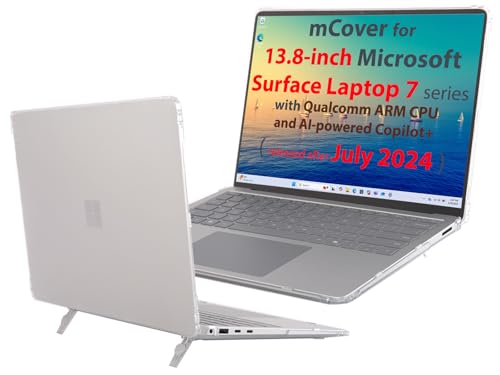 mCover Case ONLY Compatible for 2024 138 Microsoft Surface Laptop 7 Windows PC with ARM CPU and AIPowered Copilot NOT Fitting Other Surface Models Clear - Image 1