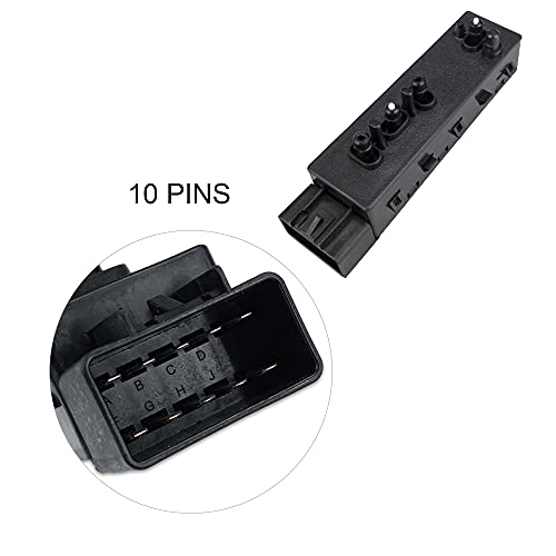 RLP Power Seat Switch Front Left Driver Side Adjuster Button Switch Compatible with Buick Cadillac SRX Chevy Camaro Cruze Equinox Malibu Traverse GMC Acadia Terrain Replacement for 25974714 - Image 5
