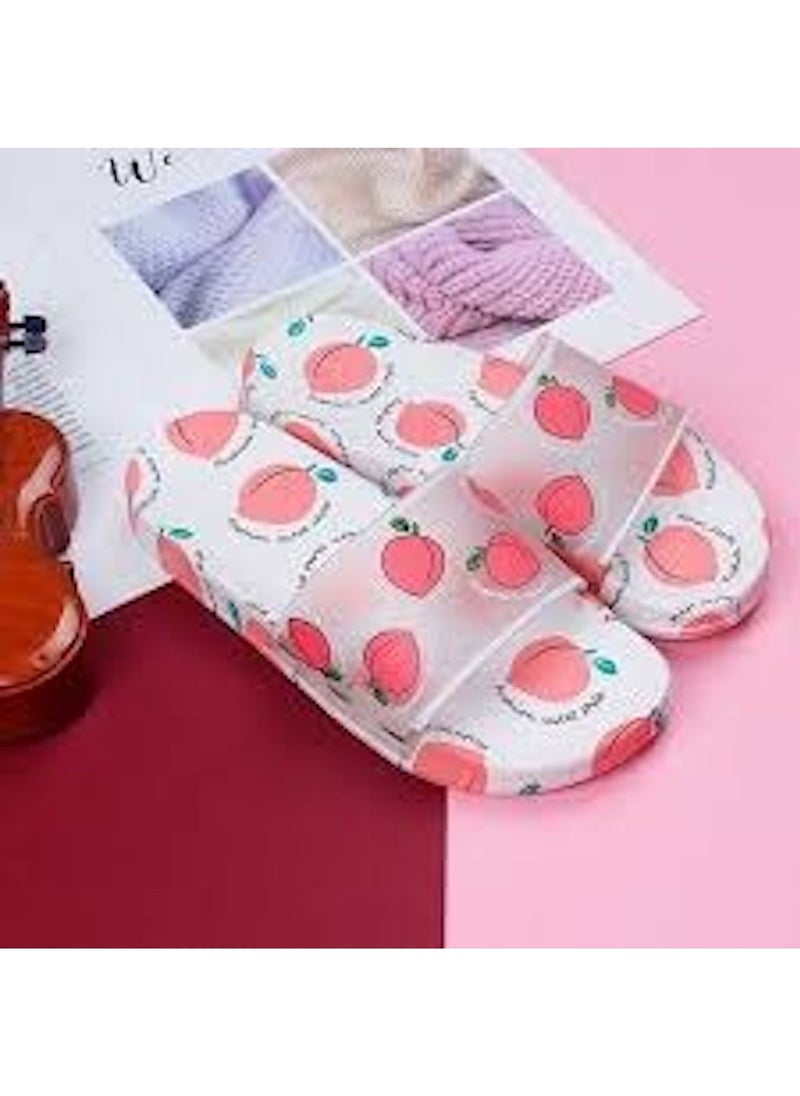 Huitich Peach Print Fashion Slide Sandals – Size 36-37  - Image 2