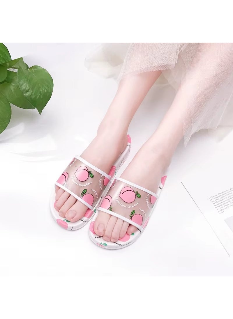 Huitich Peach Print Fashion Slide Sandals – Size 36-37  - Image 4