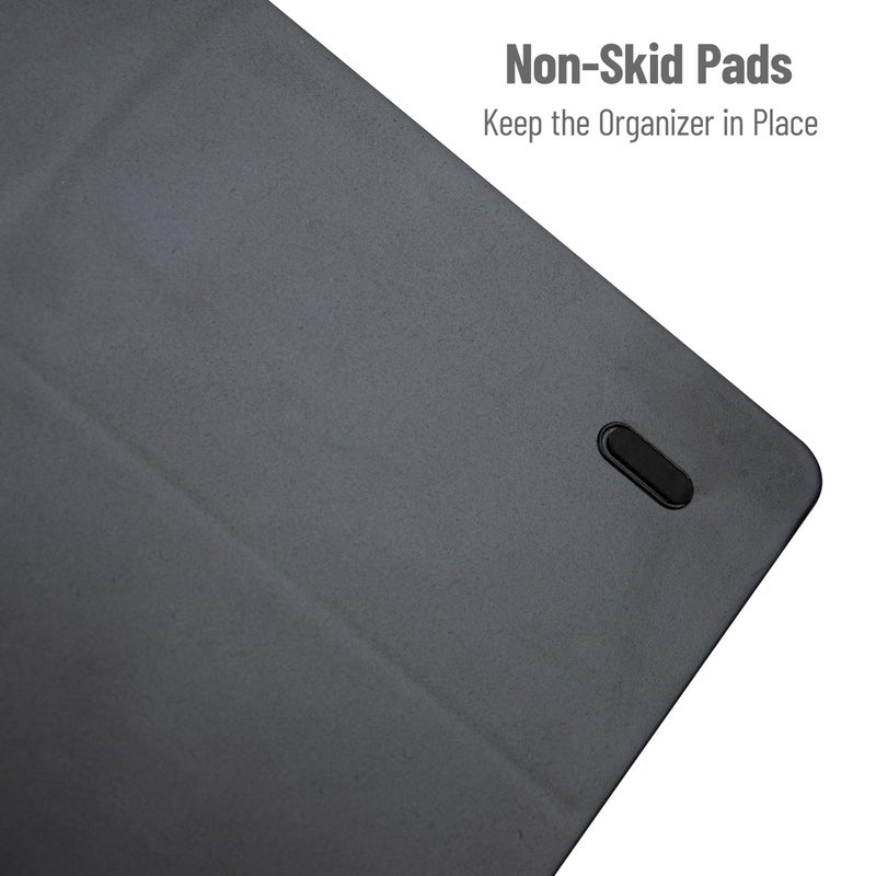 Mind Reader Cup and Condiment Station, Countertop Organizer, Coffee Bar, Kitchen, Stirrers, 17.875"L x 9.5"W x 6.625"H, Black - Image 4