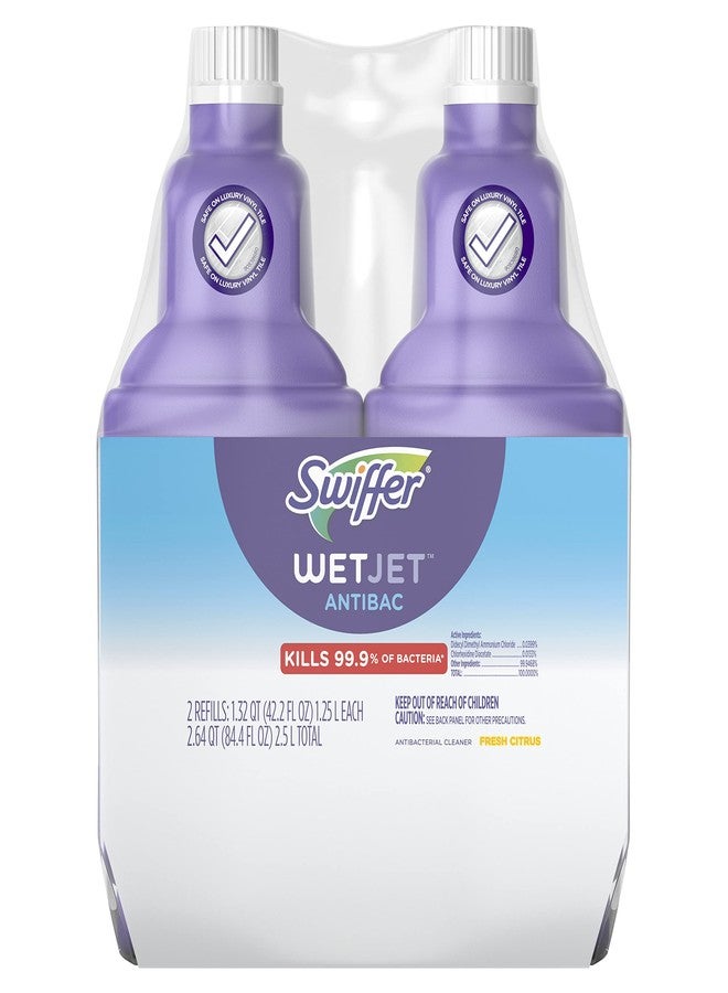 Swiffer WetJet Solution Refill for Floor Mopping and Cleaning, All Purpose Multi Surface Floor Cleaning Solution, Fresh Citrus Scent, 1.25 Liters (2 Pack) - Image 1