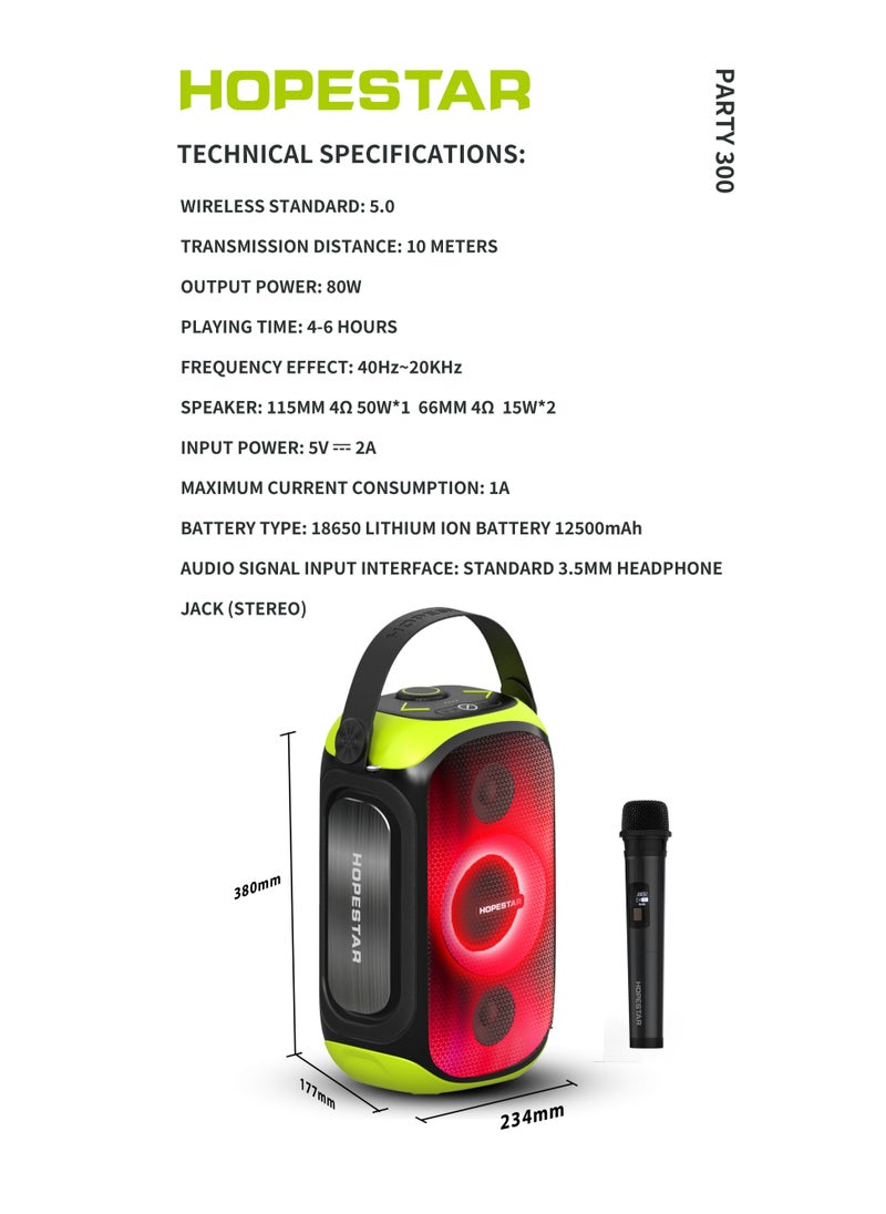 80W Wireless DJ Bass Boombox with Mic | Outdoor Waterproof Speaker, 3D Surround Sound, TWS Connectivity, RGB Light, Karaoke System & Dual Dynamic Bass for Powerful Party Music - pzsku/Z34DA372A82053621507AZ/45/_/1733997532/56a18e9c-d6fd-40a4-8a04-11601660063b