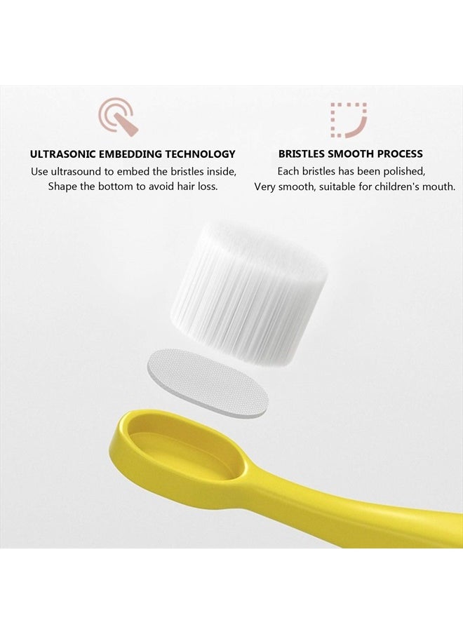 EasyHonor Baby Toothbrush & Toddler Toothbrush for Age 1-3 Years Old, Extra Soft Toothbrush with 10000 Soft Floss Bristle for Baby Gum Care. (4Pcs)  - Image 4