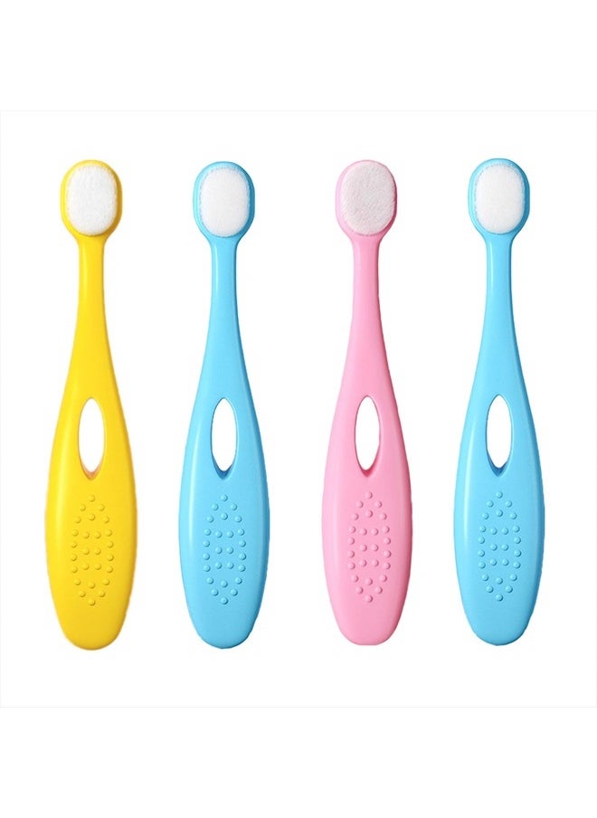 EasyHonor Baby Toothbrush & Toddler Toothbrush for Age 1-3 Years Old, Extra Soft Toothbrush with 10000 Soft Floss Bristle for Baby Gum Care. (4Pcs)  - Image 1