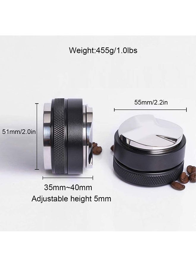 كابتن تيك أداة دك وتوزيع وتسوية القهوة برأسين أسود 51مم - Image 2