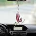 KITUREK Dragonfly Car Pendant Bling Crystal Diamond Suncatcher Transparent Wing Metal Dragonfly Rear View Mirror Charm Car Mirror Hanging Decoration Accessories for Room Window Wall Red - Image 2