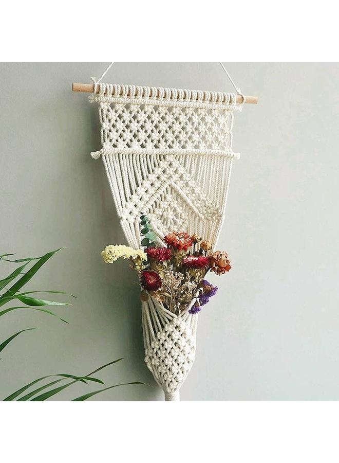 Bluejw Nordic New Handmade Tapestry Cotton Rope Woven Hanging Basket Flower Pot Plant Net Bag Modern Bedroom Room Balcony Decoration  - Image 3