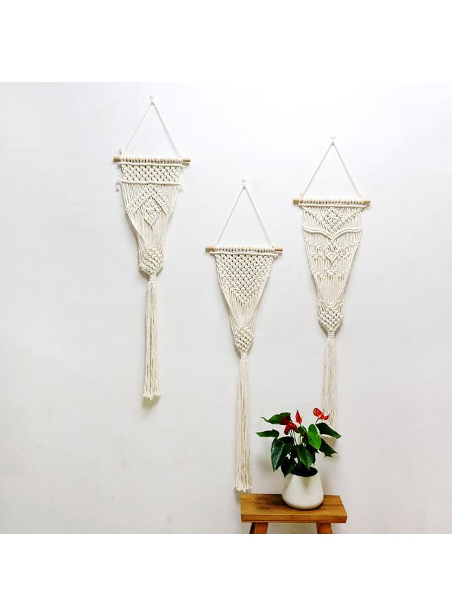 Bluejw Nordic New Handmade Tapestry Cotton Rope Woven Hanging Basket Flower Pot Plant Net Bag Modern Bedroom Room Balcony Decoration  - Image 4