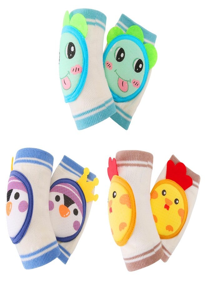 NASHRIO Baby Knee Pads for Crawling, Anti-Slip and Protect Toddlers Knees. Knee Warmer and Breathable 3D Mesh for Boys and Girls, 3 6 12 Months Old Baby Must Haves (3 Pairs) - Image 1