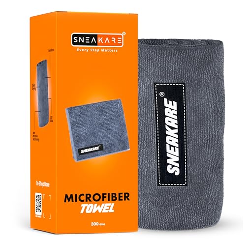 SNEAKARE Microfiber Cleaning Cloth Towel (Pack of 1) | 300 GSM Ultra-Soft, Quick-Dry, 9X Absorbent, Lint-Free Microfibre Towel for Shoes, Sneakers, Shoe Cleaner, Cleaning Cloth Roll & Wipes - Image 1