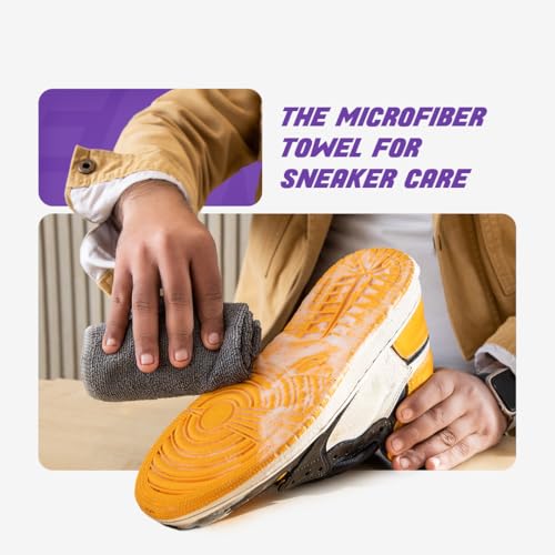 SNEAKARE Microfiber Cleaning Cloth Towel (Pack of 1) | 300 GSM Ultra-Soft, Quick-Dry, 9X Absorbent, Lint-Free Microfibre Towel for Shoes, Sneakers, Shoe Cleaner, Cleaning Cloth Roll & Wipes - Image 5