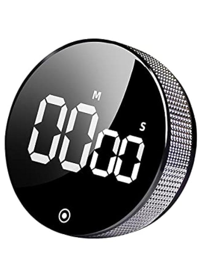 Beauenty Magnetic Rotary Timer, LED Display Timer, Kitchen Timer, Kitchen Baking and Student Learning Self-discipline Time Management Stopwatch Countdown Timer for Kitchen Cooking, Teaching, Study  - Image 1