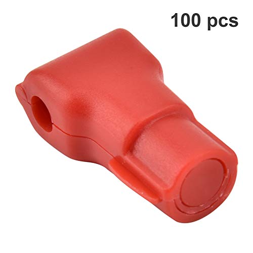 Hakeeta 100pcs Peg Hook Locks Stop Lock, Plastic Red Security Lock, Easy Installation, for Commodity Link, Supermarket Hooks, Retail Shop Anti-Theft Display, 4.5/6/7mm(7MM) - Image 4