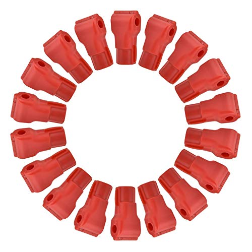 Hakeeta 100pcs Peg Hook Locks Stop Lock, Plastic Red Security Lock, Easy Installation, for Commodity Link, Supermarket Hooks, Retail Shop Anti-Theft Display, 4.5/6/7mm(7MM) - Image 1