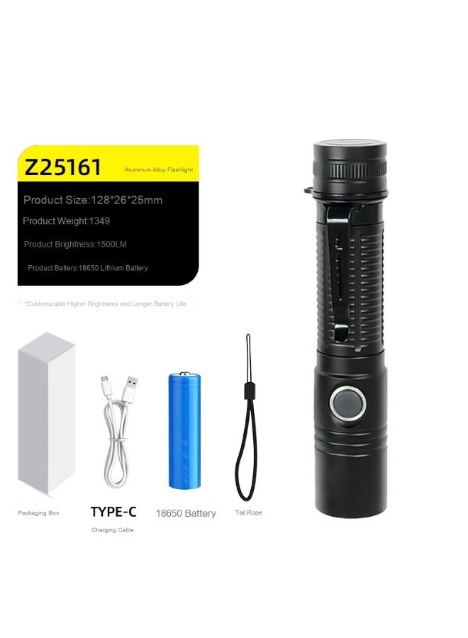 Super Bright Laser LED Flashlight - Rechargeable Aluminum Alloy Edition