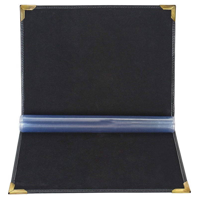 FUTURE X Set of 2 Menu Folder for Hotel and Restaurant, Check Presenter for Hotel and Restaurant, Business File Folder, Document Holder, Portfolio/Organizer/Planner Leather Folder with 6 Leaf's (Size: A4) - Image 3