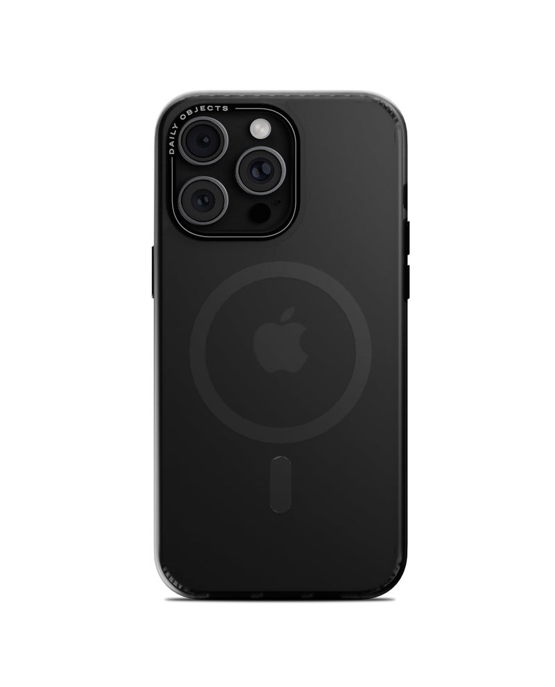 DailyObjects Polycarbonate Case for iPhone 15 Pro Compatible with Mag-Safe Wireless Charging,Black Nimbus Slim Shockproof Back Cover - Image 3