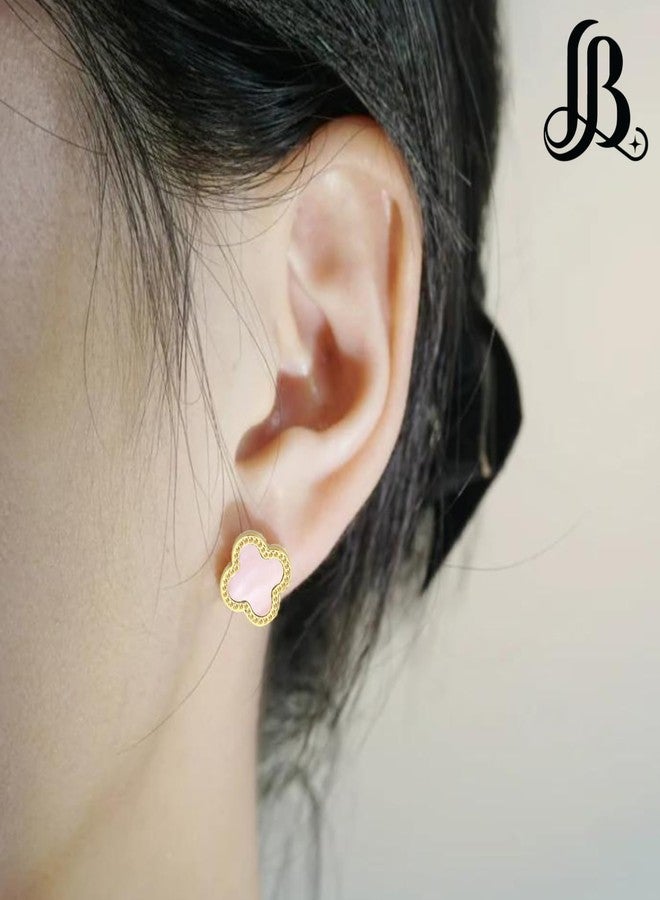 LaBling Earrings for Women | Stud Earrings for Women | Lovely Gift - Pink - Image 4