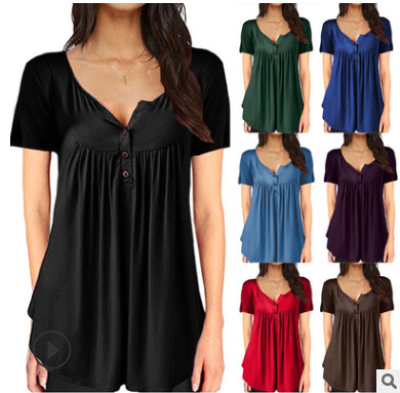 Solid Color Fine Fabric Top - Soft Comfy Wear-resistant Garment for Trendy Personality Fashion - Image 2