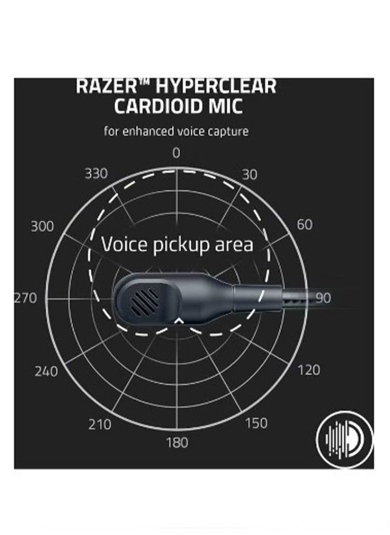 RAZER - BlackShark V2 X Wired Esports Gaming Headset, 7.1 Surround Sound, 50mm Drivers, 240g Lightweight Build, Noise Cancelling Mic, Hybrid Memory Foam Cushions Comfort, White | RZ04-03240700-R3M1 - Image 1