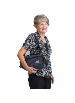 Roscoe Medical Portable Oxygen Cylinder Carrier - Camera-Style Horizontal Shoulder Bag for Carrying M6, C/M9 or B Oxygen Cylinders, Navy Blue (49N)