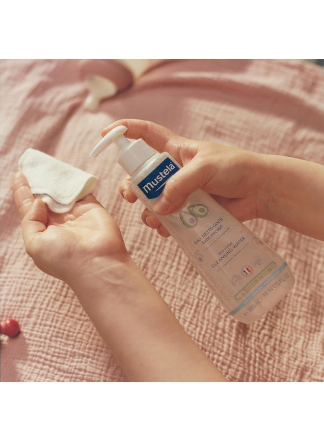 Mustela Baby Cleansing Water - No-Rinse Micellar Water - with Natural Avocado & Aloe Vera - for Baby's Face, Body & Diaper - Image 3